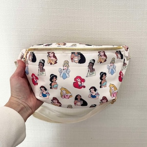 RTS Ready to Ship Princesses Fanny Pack Waist Bag Crossbody Bag Chenille Patches Gift for Her Birthday Sewn On