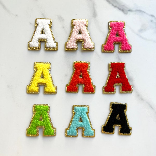 1.5” Mini Chenille SELF ADHESIVE Letter Patch
