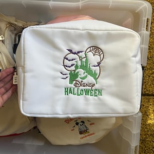Halloween Oogie Disney Ear bag XL Makeup Bag Toiletry Cosmetic Travel Customizable Chenille Patches Birthday Gift