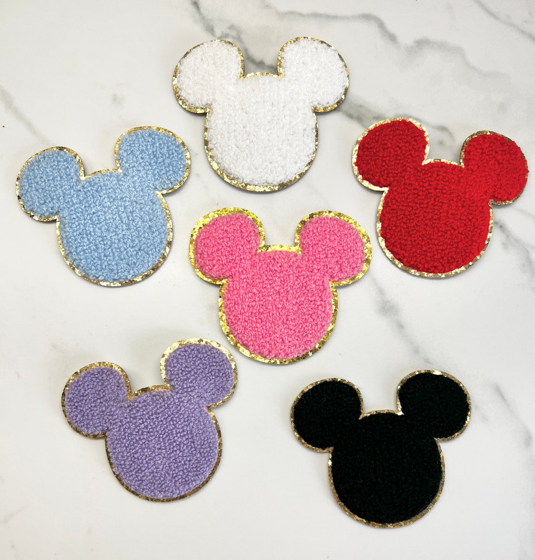 2.75 Mickey Mouse Head Patches ADHESIVE Chenille Patch DIY - Etsy