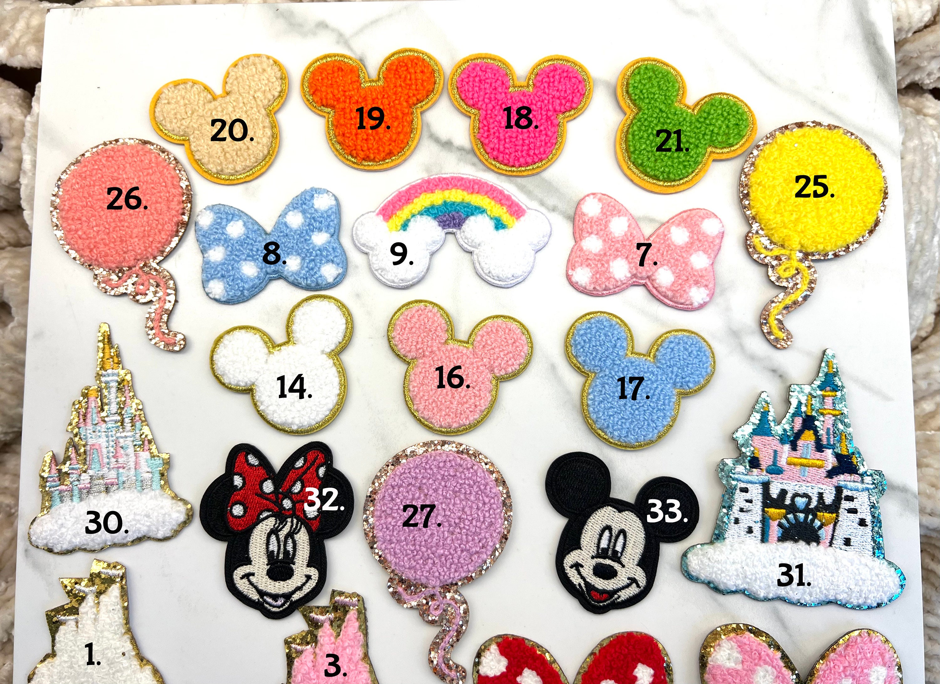 Disney Adhesive and Iron on Patches Selection Chenille Patch DIY Gift 