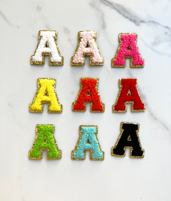 Self Adhesive Chenille Letter Patches Iron On Letters Patches