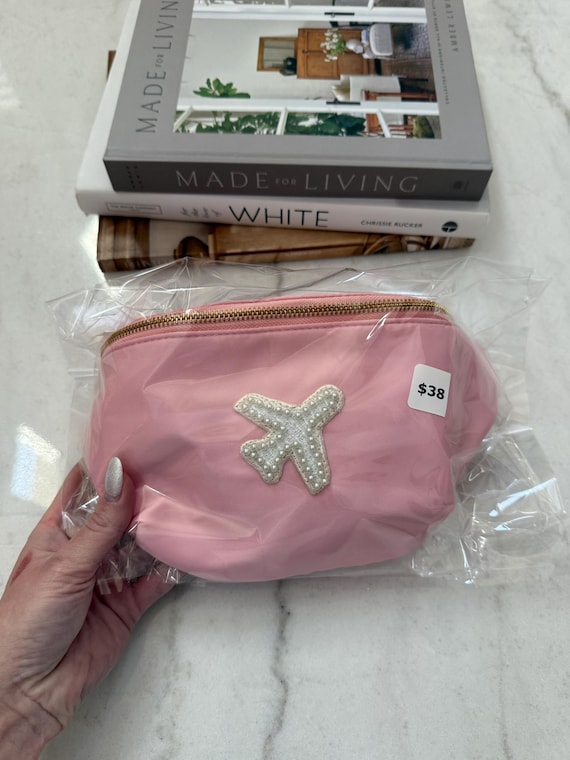 Pearl Plane Travel Fanny Pack Waist Bag Crossbody Bag Chenille - Main Image