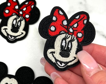 Mini 2" Mickey Minnie Mouse Iron On Embroidery Patch DIY