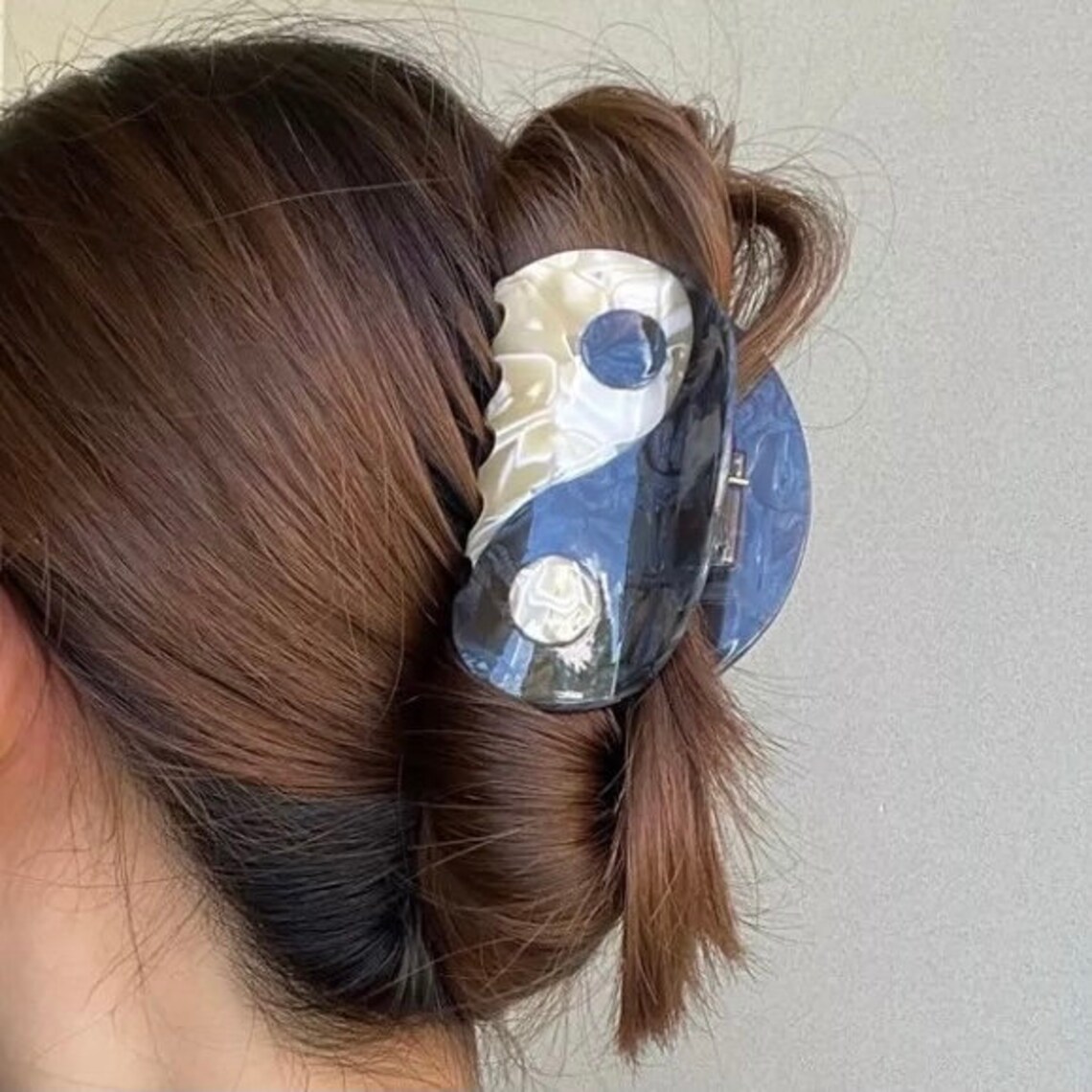 Yin Yang Inspired Claw Hair Clip Etsy
