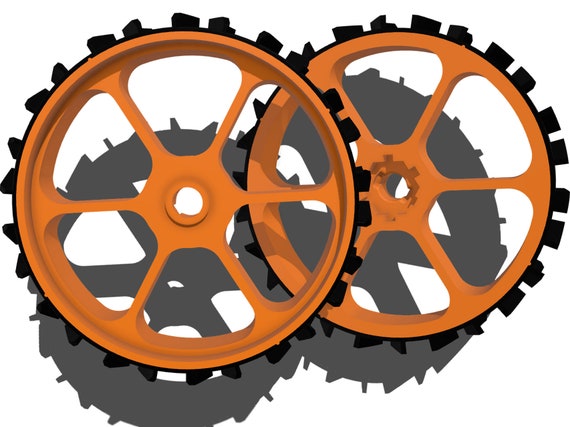 Off road wheels suitable for WORX Landroid M great mowing results thanks to great traction