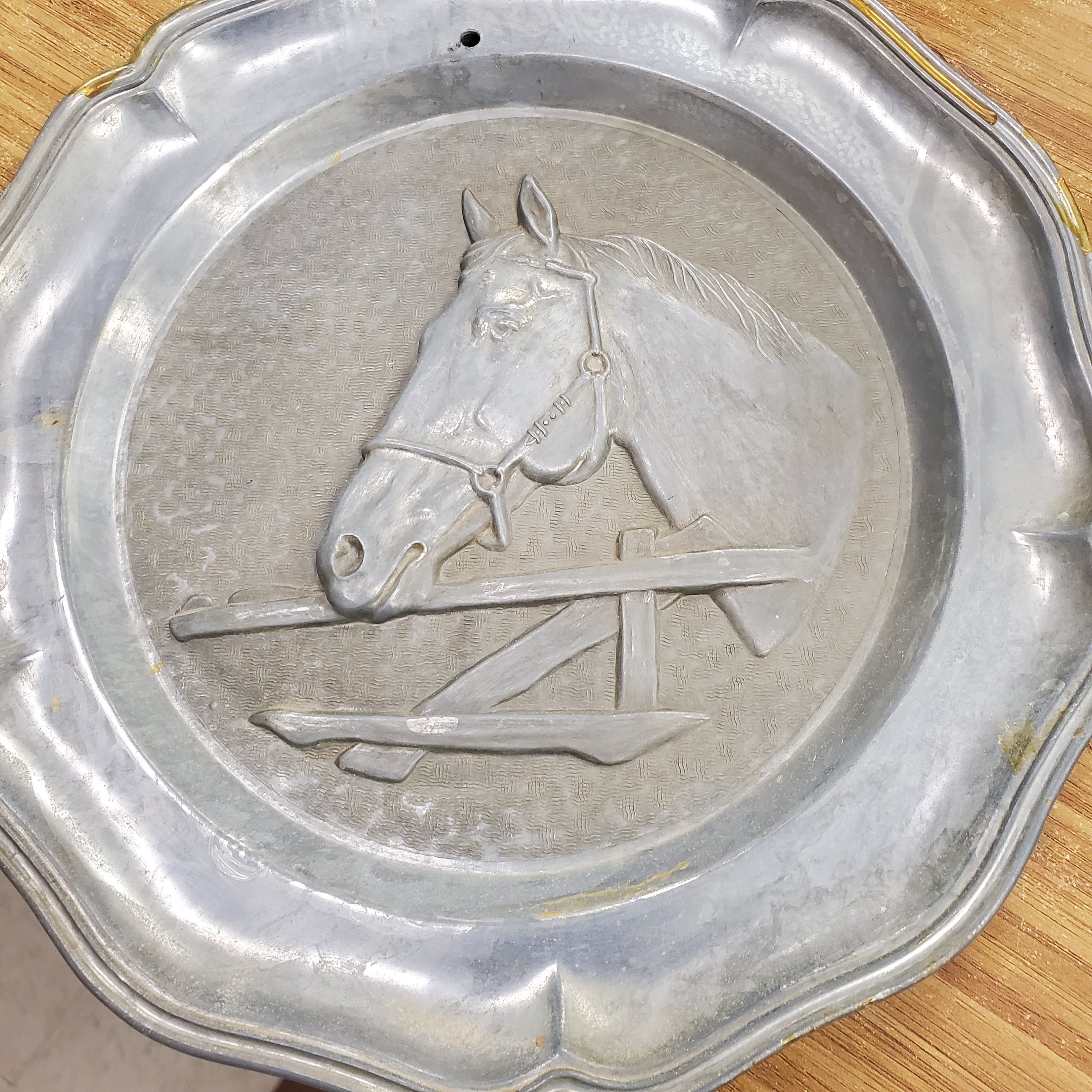 9 Tin horse plate equestrian metalen muur decor engel Etsy