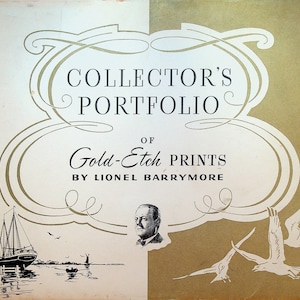 Lionel Barrymore Collector&#39;s Portfolio Gold-Etch Prints 4er Set