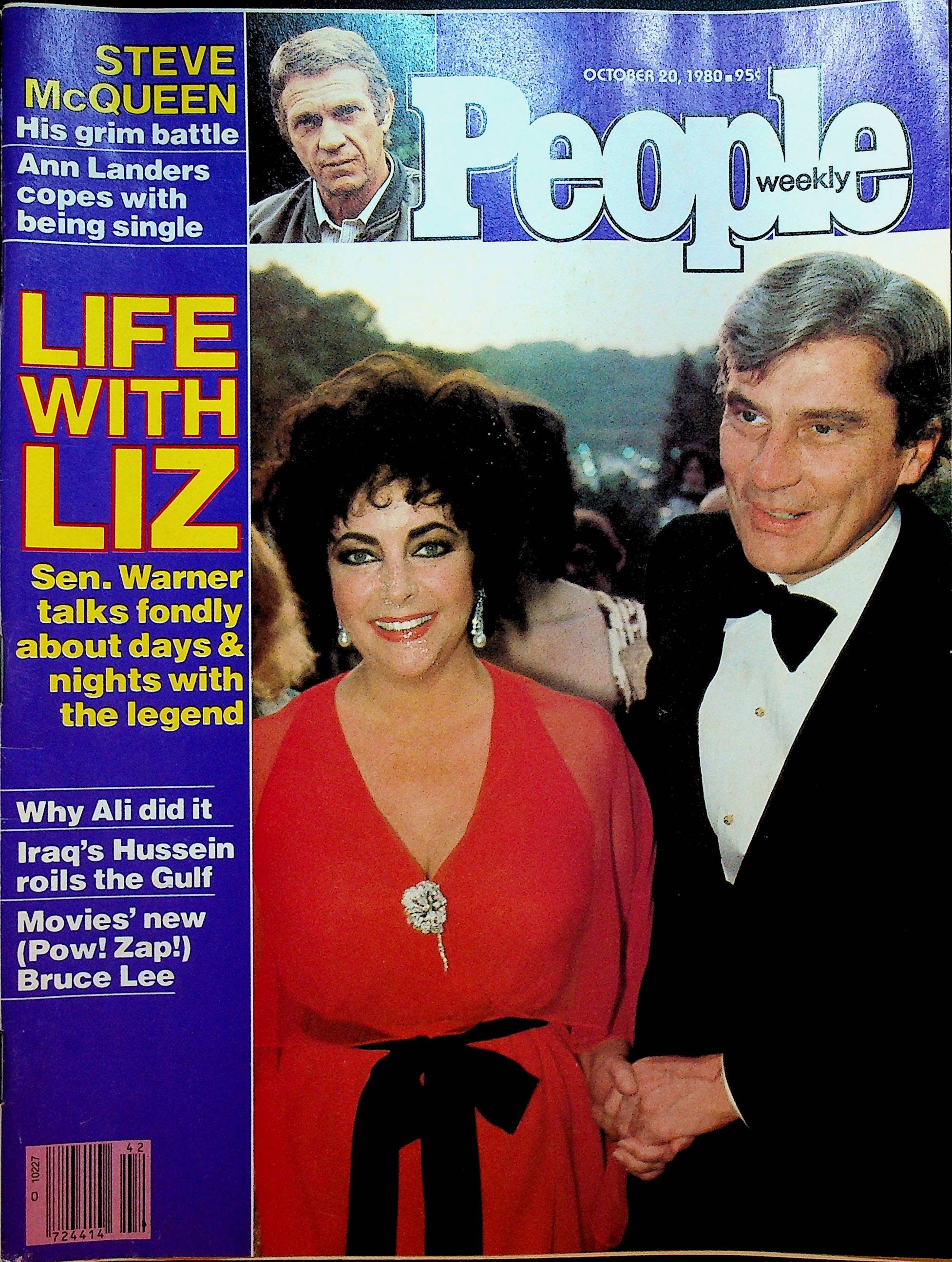 People Weekly Magazine October 20 1980 Steve Mcqueen Elizabeth