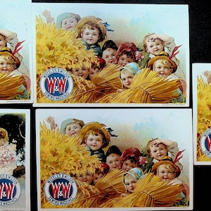 Wheeler and Wilson W&W Sewing Machines Trade Card Lot of 5 Infants and Children