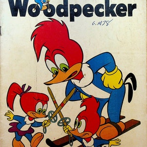 Woody Woodpecker 39 Dell Comics 1956 Cross Country Skiing Fencing