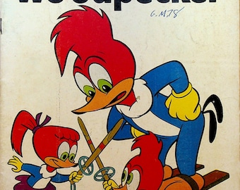 Woody Woodpecker 39 Dell Comics 1956 Cross Country Skiing Fencing