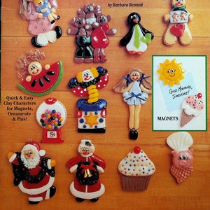 Clay Creations Oven Bake Clay Barbara Bennett Patterns & Instructions Book #2176 1991