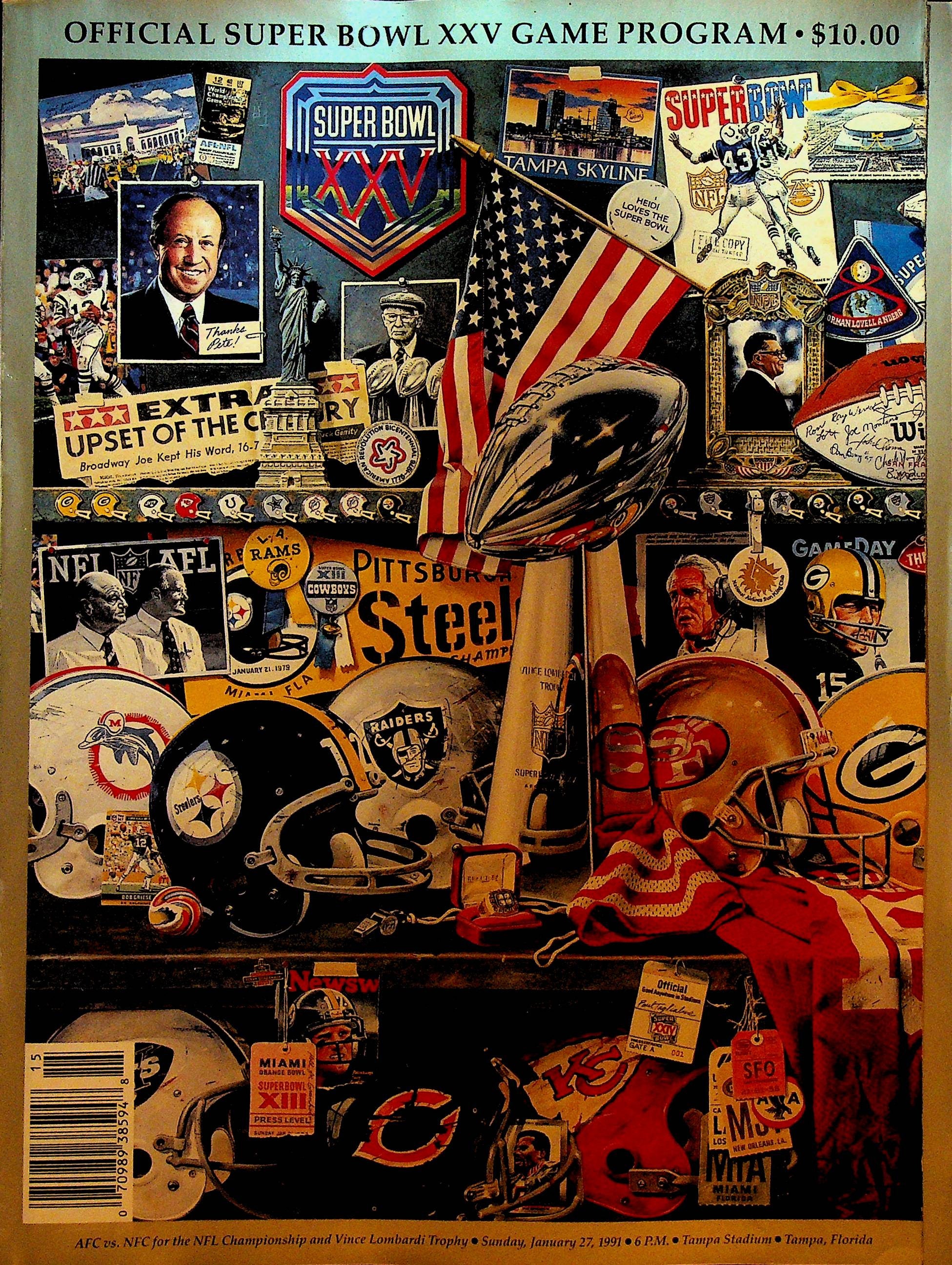 Super Bowl XXV Program Buffalo Bills v New York Giants NFL Football
