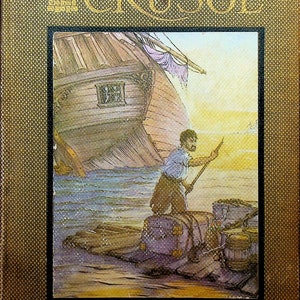 Robinson Crusoe HC Book Daniel Defoe Milo Winter 1914 Rand McNally Windermere Edition
