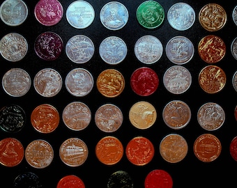Mardi Gras New Orleans Coin Token Lot von 49 1960s-on
