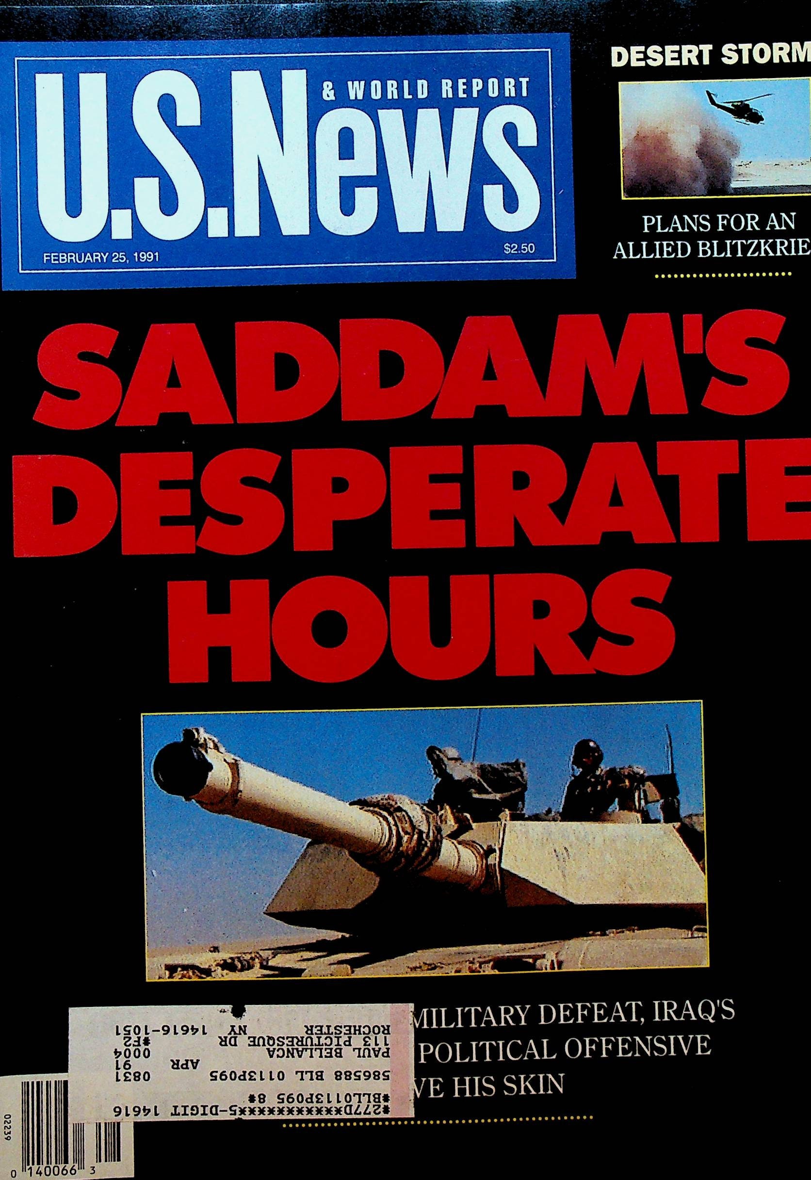 US News and World Report Magazine February 25 1991 Desert Storm Etsy