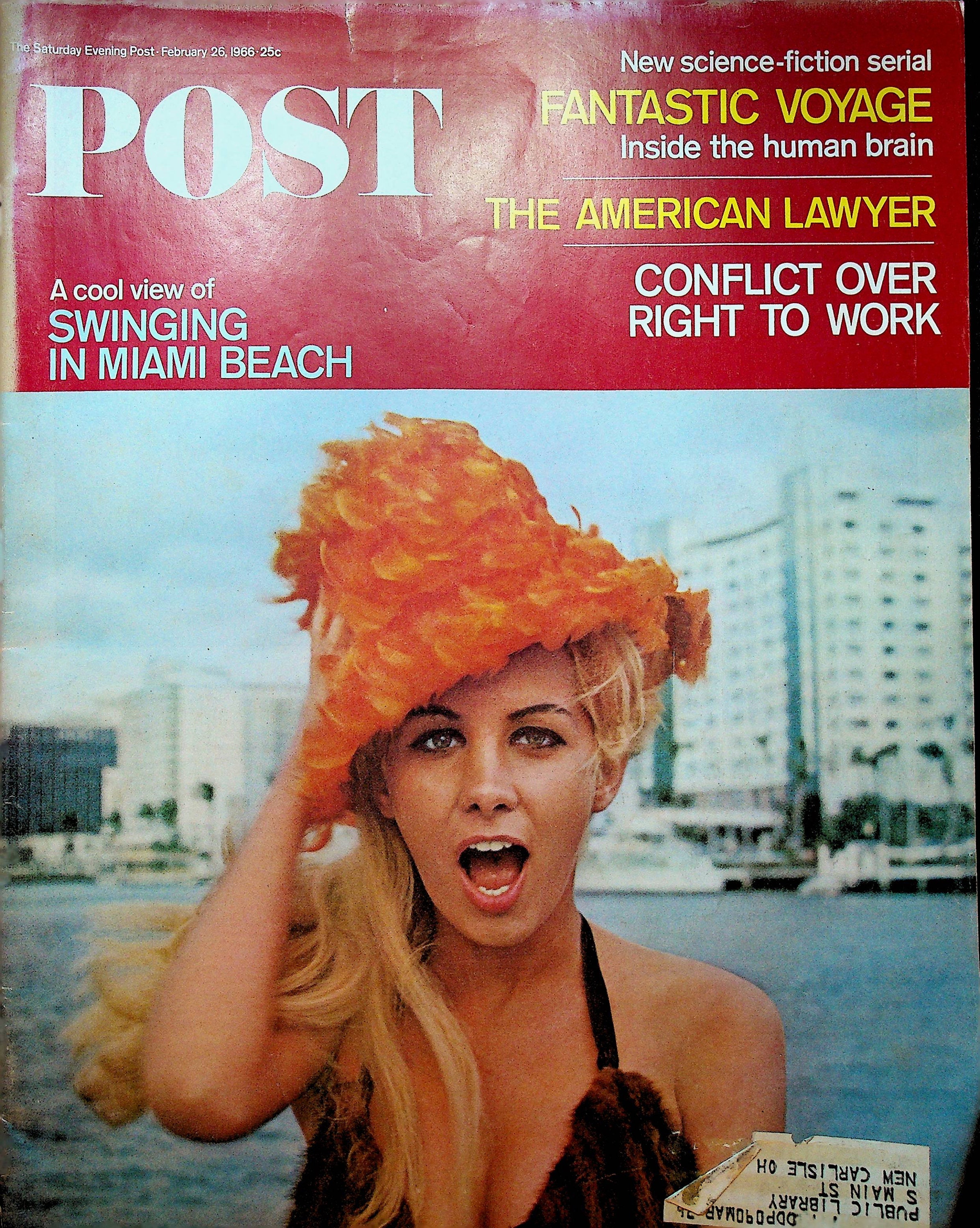 Saturday Evening Post February 26 1966 Miami Beach Peter Falk