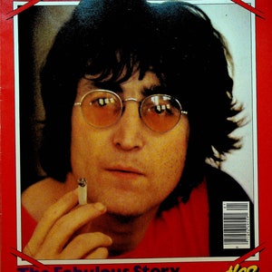 John Lennon A Man Who Cared 1980 Beatles Fabulous Story Magazine