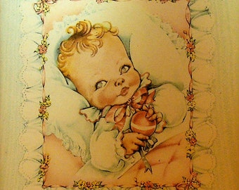 Baby's Record Book From Birth to the Age of Seven 1942 Samuel Lowe Blue Boy Unused Softcover