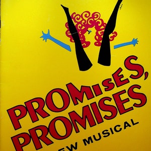 Promises Promises a New Musical Souvenir Program Jill O'Hara Jerry Orbach 1960s