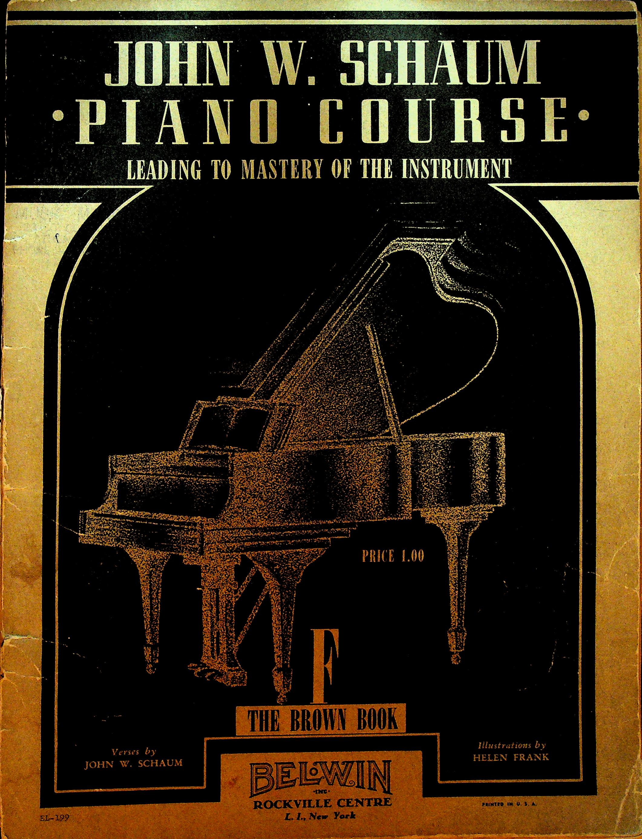 ビンテージJOHN W. SCHAUMBURG PIANO指導本(‘45年Be. John W Schaum Piano - Etsy