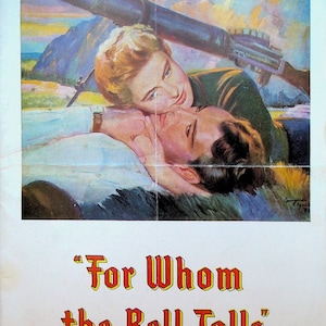 For Whom the Bell Tolls Movie Souvenir Program Gary Cooper Ingrid Bergman 1943 Ernest Hemingway
