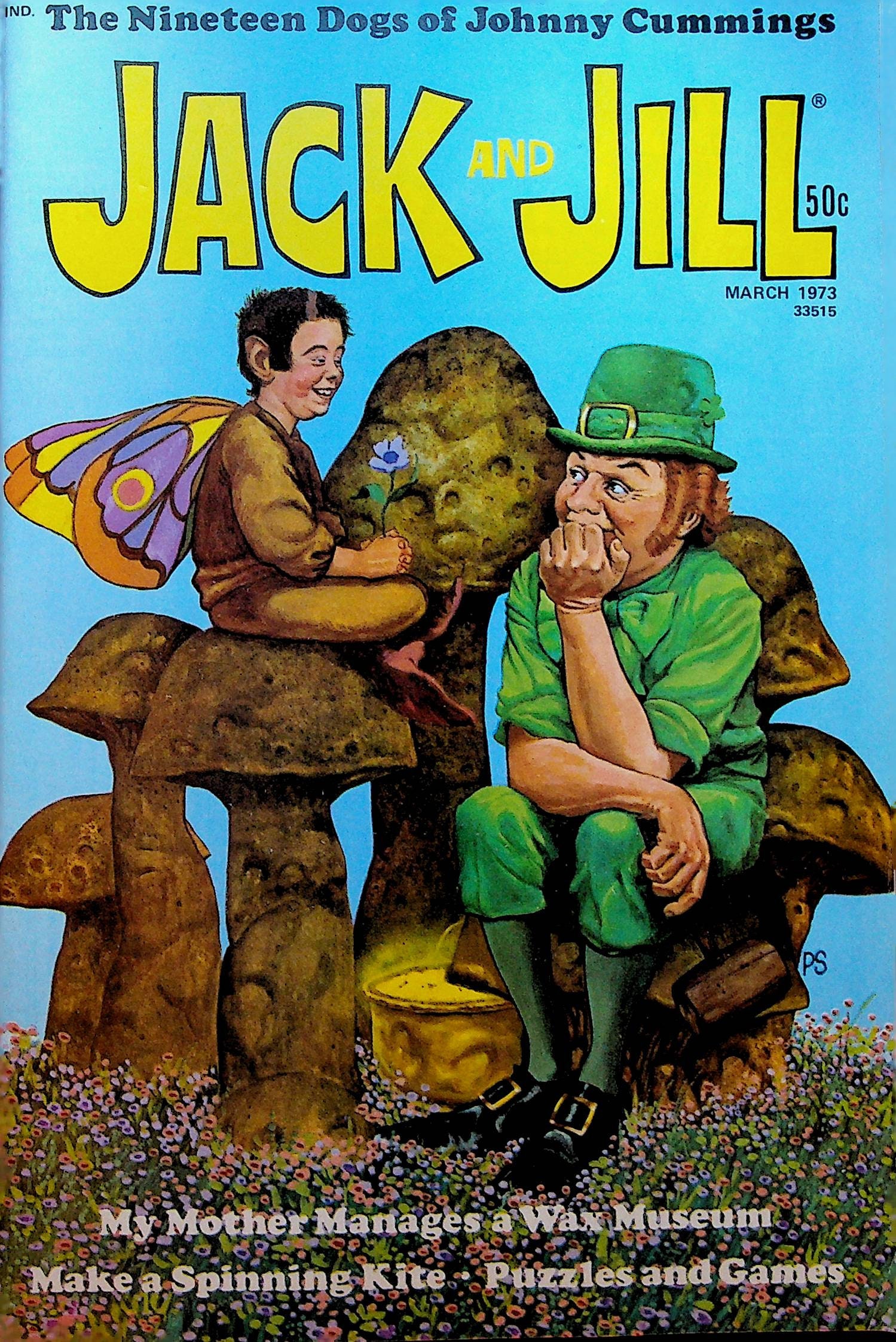 Jack and Jill Magazine March 1973 Leprechaun Albert Einstein Phil