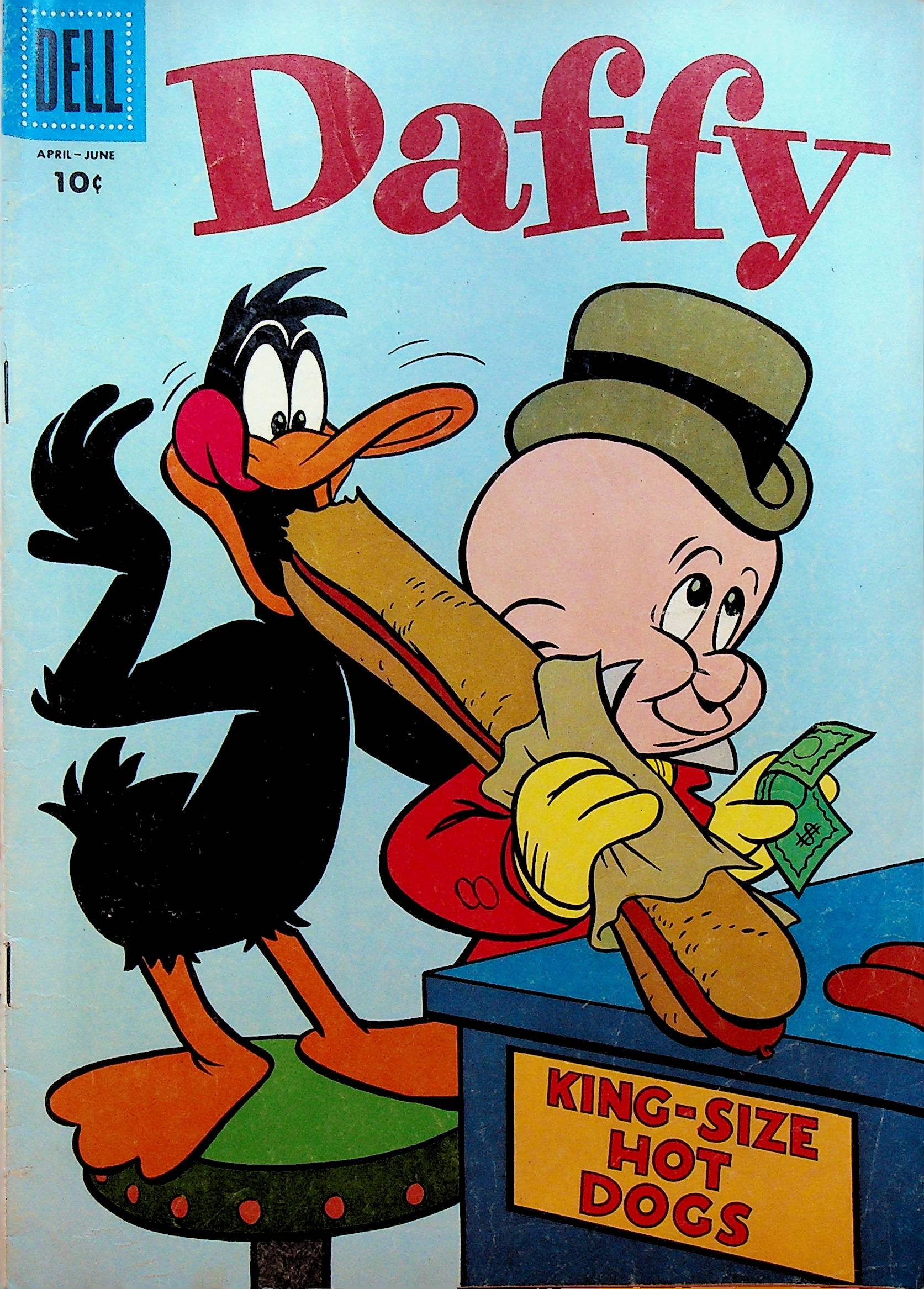 Daffy 5 Del Comics 1956 Daffy Duck Elmer Fudd Hot Dog Counter Etsy Italia