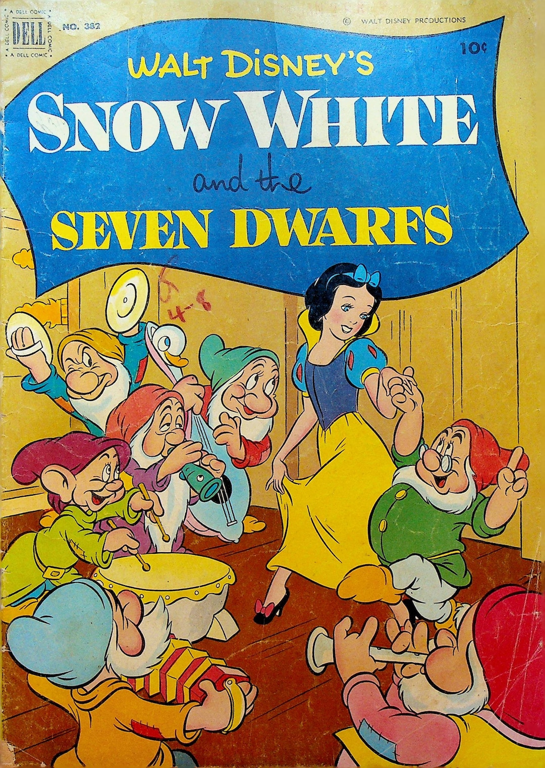 Snow White & the Seven Dwarfs Dell Comic Book Four Color 382