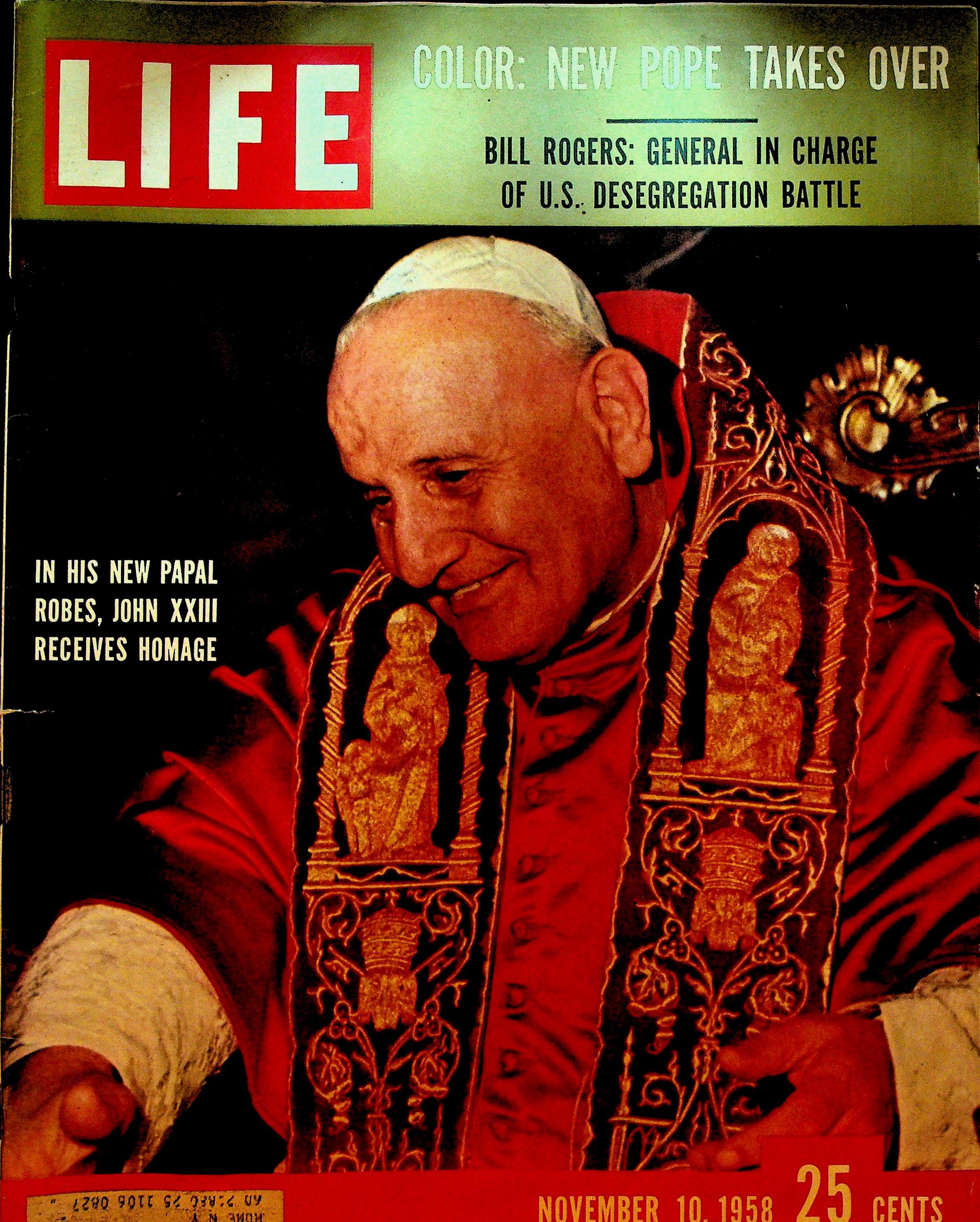 LIFE誌・Pope John XXIII ライフ誌　パパ　バチカン Life Magazine November 10 1958 Pope John XXIII - Etsy Canada
