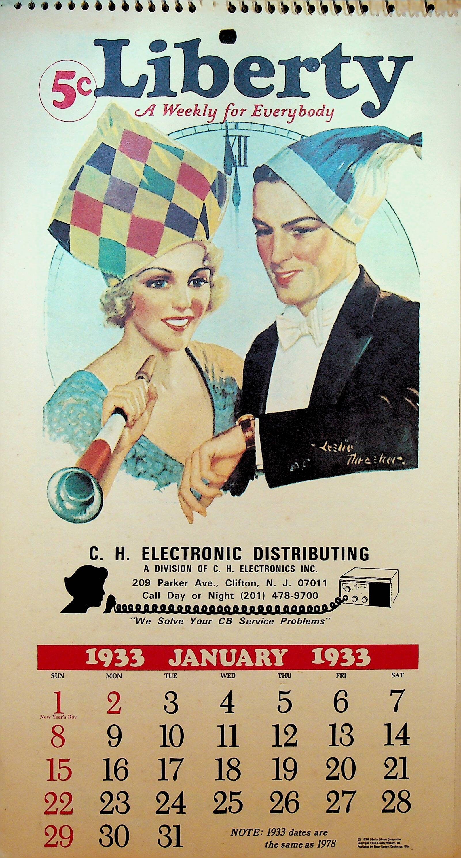 1933 Calendar - Etsy