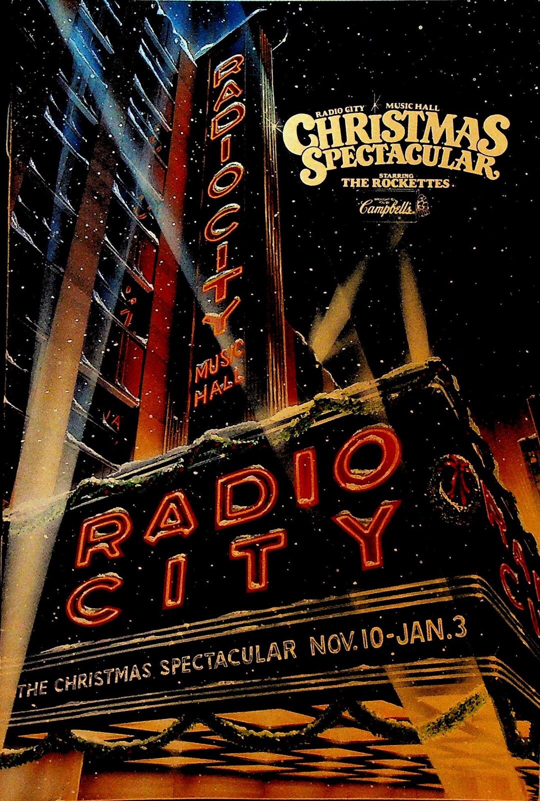 Radio City Music Hall Christmas Spectacular Playbill the Rockettes 1989