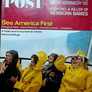 Saturday Evening Post Magazine August 28 1965 JFK Niagara Falls Catalina Grand Canyon New Orleans Jean Simmons