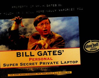 Bill Gates Personal Super Secret Private Laptop HC Humor Book