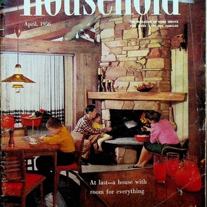 Household Magazine April 1956 Gardening Furnishing Decorating Building Fashion Handyman Beauty