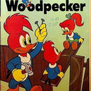 Woody Woodpecker 45 Dell Comics 1957 Fence Hammer See Saw