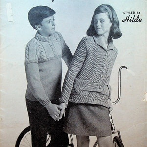 Teen Age Fashions in Wool Styled by Hilde Volume 119 Simple Instructions for Hand Knitted Garments 1968