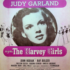 On the Atchison Topeka and the Santa Fe Sheet Music Judy Girlande MGM The Harvey Girls 1945