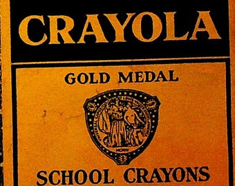 Crayola Gold Medal School Crayons No 8 in Box Vintage Binney & Smith