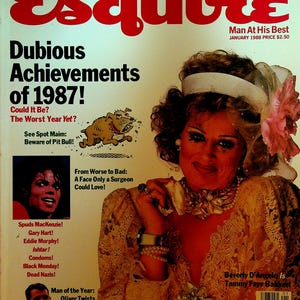 Esquire Magazine January 1988 Beverly D&#39;Angelo Pete Carril