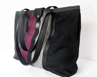 Striped Wool Tote