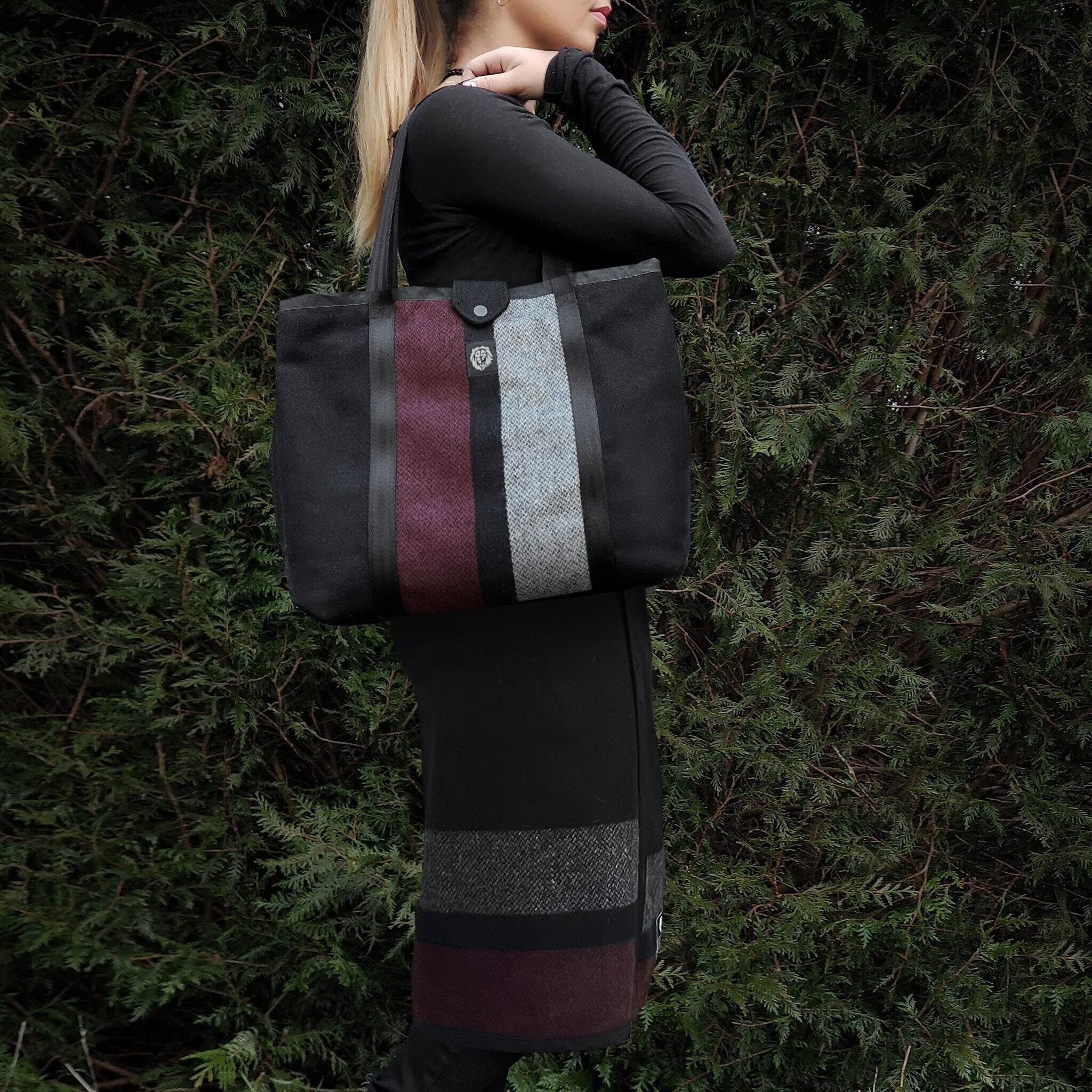 Striped Wool Tote