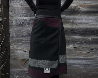 Wool Stadium Blanket, Handcrafted Outdoor Wool Wrap Skirt