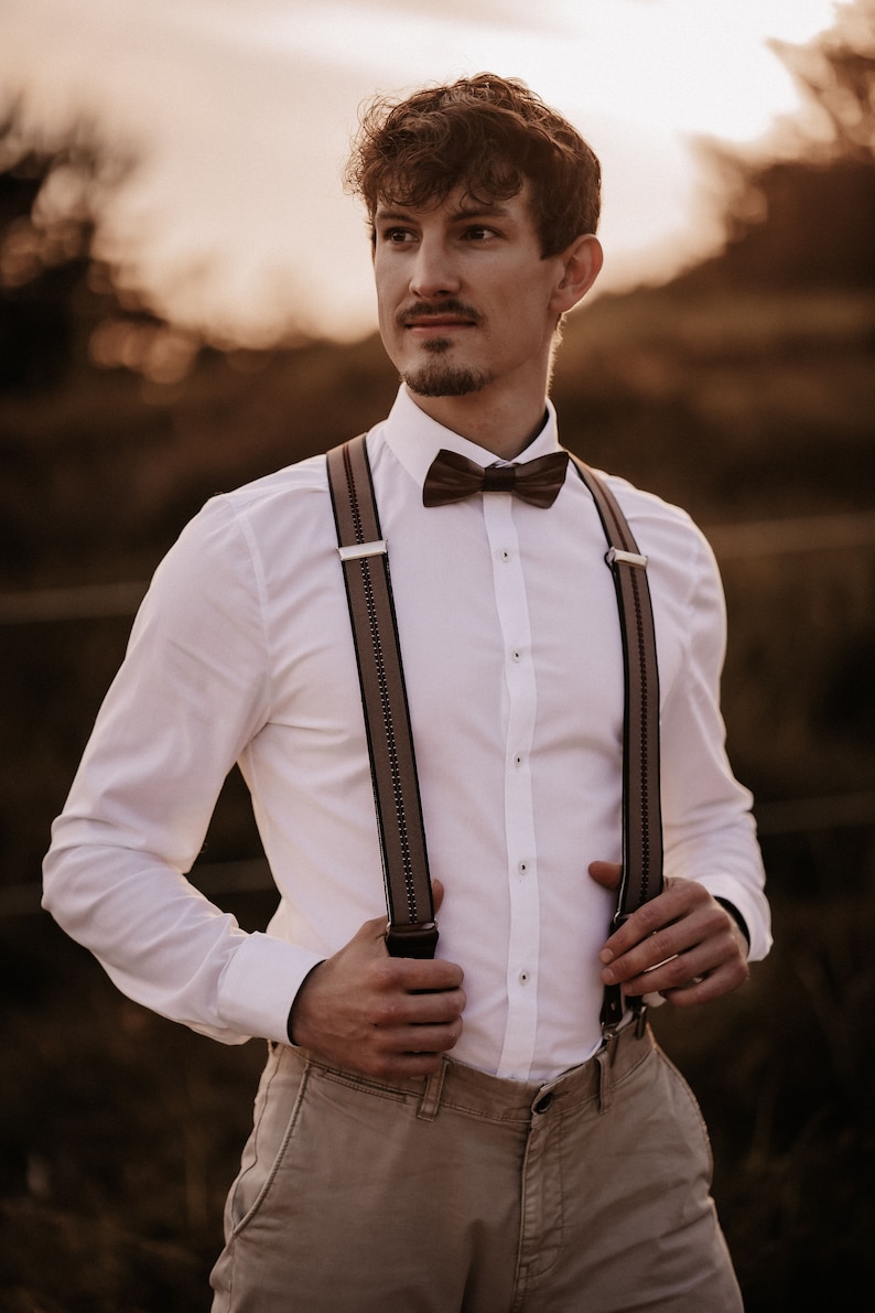 Wooden bow tie heartwood dark blue from Woodenlove image 4