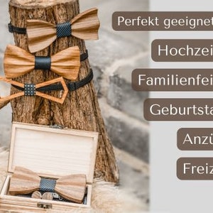 Holzfliege Kernholz Blau von Woodenlove Bild 2