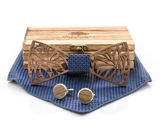 Wooden Fly Leaves Blue di Woodenlove