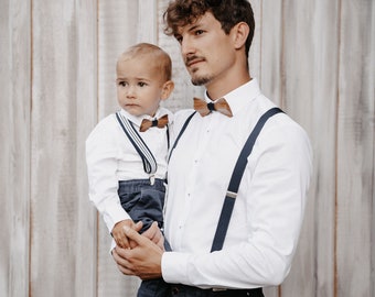 Y-suspenders in blue from Woodenlove