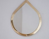 Large handmade brass mirror