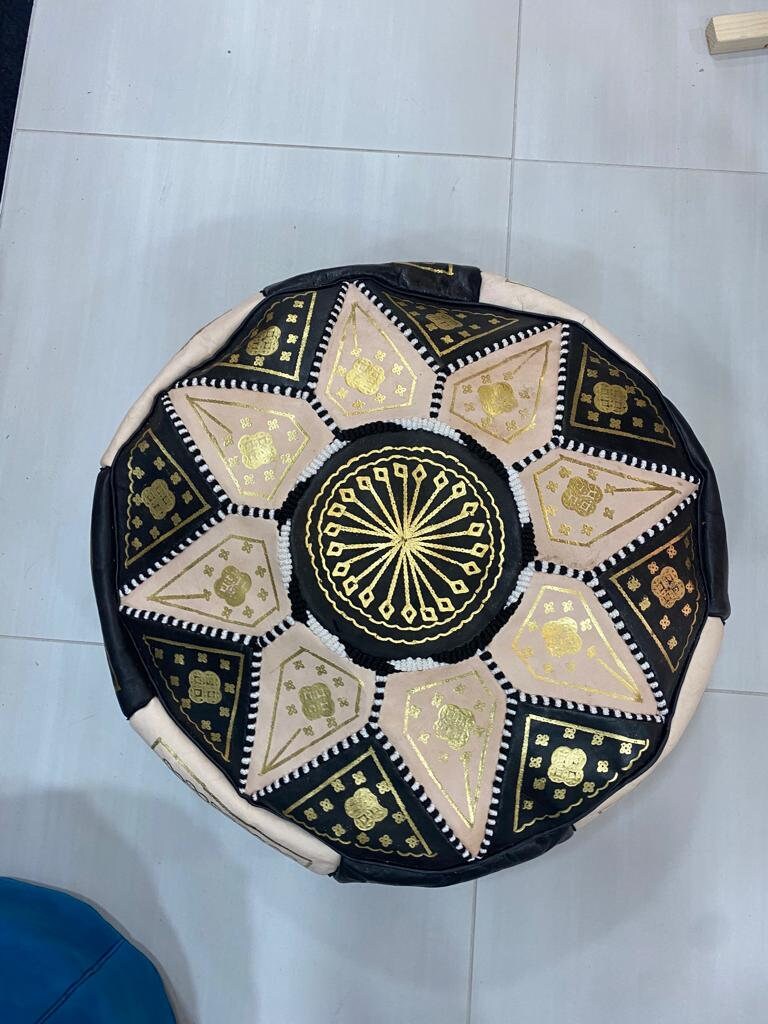 Pouf Marocain Oriental Noir